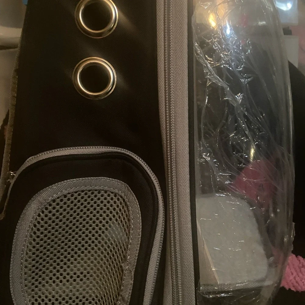 Transparent Black Pet Carrier Backpack